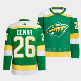 Reverse Retro 2.0 Connor Dewar Minnesota Wild Authentic Pro #26 Green Jersey 2022