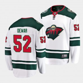 Connor Dewar Minnesota Wild 2021-22 Away White Player Men Jersey