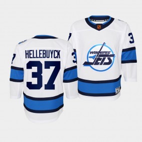 Winnipeg Jets Connor Hellebuyck 2022 Special Edition 2.0 White #37 Youth Jersey Retro