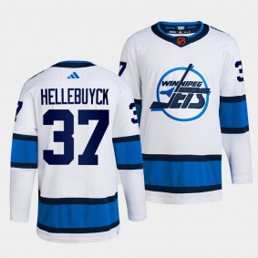 Winnipeg Jets 2022 Reverse Retro 2.0 Connor Hellebuyck #37 White Jersey Authentic Primegreen