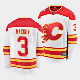 Connor Mackey Calgary Flames 2021-22 Away White Player Men Jersey