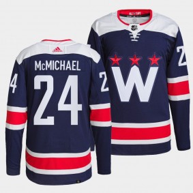 Capitals Alternate Connor McMichael #24 Navy Jersey Primegreen Authentic Pro