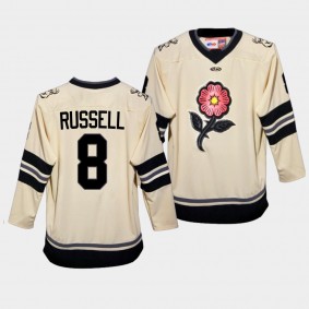 Connor Russell Iowa Heartlanders #8 Wild Prairie Rose Jersey Gray Alternate