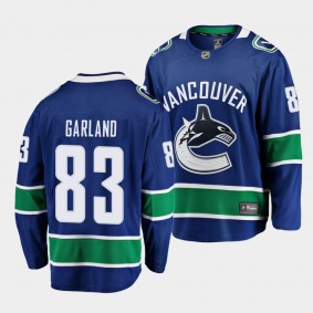 Conor Garland Vancouver Canucks 2021 Home Men Blue Player Jersey