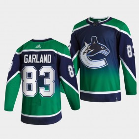 Conor Garland Vancouver Canucks 2021 Reverse Retro Men Green Special Edition Jersey