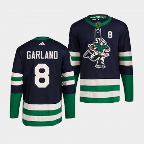 Conor Garland Vancouver Canucks 2022 Reverse Retro 2.0 Navy #8 Authentic Primegreen Jersey Men's