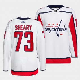 Conor Sheary #73 Capitals Away White Jersey 2021-22 Primegreen Authentic Pro