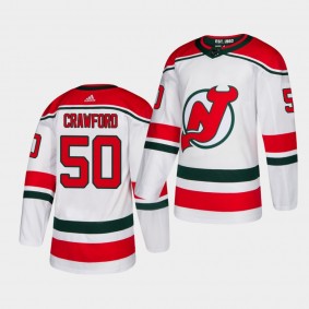 Corey Crawford New Jersey Devils 2020-21 Authentic Men White Alternate Jersey