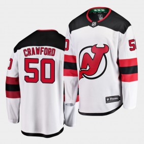 Corey Crawford New Jersey Devils 2020-21 Away Men White Breakaway Player Jersey