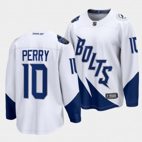 Corey Perry Lightning #10 2022 Stadium Series Jersey White Fanatics