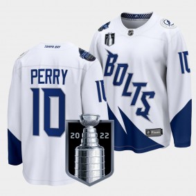 Corey Perry Tampa Bay Lightning 2022 Stanley Cup Final White #10 Jersey Stadium Series