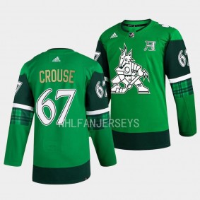 Arizona Coyotes 2023 St. Patricks Day Lawson Crouse Green Primegreen Authentic Men Jersey