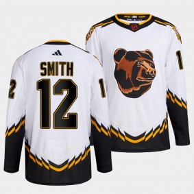 Craig Smith Boston Bruins 2022 Reverse Retro 2.0 White #12 Authentic Primegreen Jersey Men's