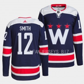 Craig Smith #12 Washington Capitals 2022-23 Authentic Primegreen Navy Jersey Alternate