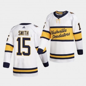 Craig Smith #15 Predators 2020 Winter Classic Authentic White Jersey