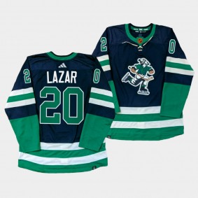 Vancouver Canucks 2022-23 Reverse Retro Curtis Lazar #20 Navy Jersey PrimeGreen