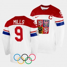 Alena Mills Czech Republic Women's Hockey 2022 Winter Olympics #9 White Jersey Home