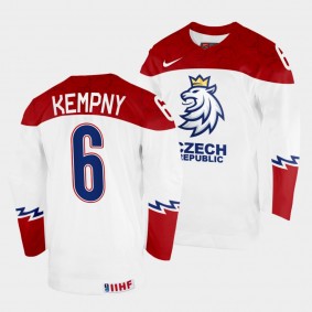 Czechia #6 Michal Kempny 2022 IIHF World Championship Home Jersey White