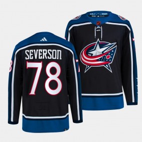 Damon Severson Columbus Blue Jackets Reverse Retro 2.0 Navy #78 Authentic Pro Jersey Men's