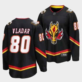 Calgary Flames #80 Dan Vladar Alternate 2022-23 Black Breakaway Player Jersey