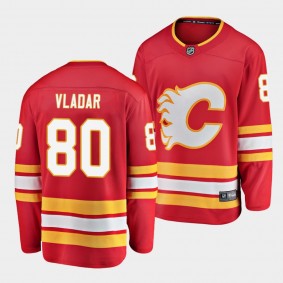 Dan Vladar Calgary Flames 2021 Home 80 Jersey Red Player