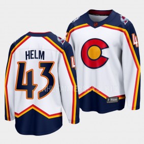 Colorado Avalanche Darren Helm Special Edition 2.0 2022 White Breakaway Retro Jersey Men's