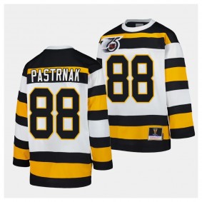 David Pastrnak Boston Bruins Blue Line 1991 Throwback White #88 Jersey Mitchell Ness