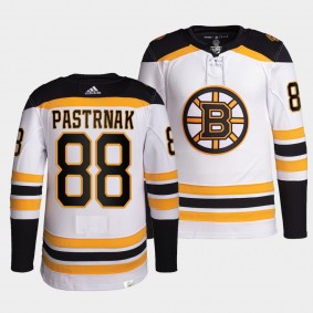 David Pastrnak #88 Bruins Away White Jersey 2021-22 Pro Authentic