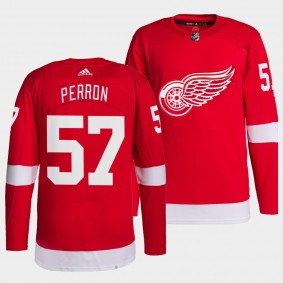 Detroit Red Wings Primegreen Authentic David Perron #57 Red Jersey Home