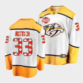 David Rittich Nashville Predators 2022 NHL Global Series White Switzerland Challenge Jersey Men