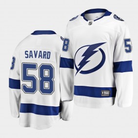 David Savard Tampa Bay Lightning 2021 Away Men White Jersey