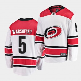 David Warsofsky Carolina Hurricanes Premier Men White Away Jersey