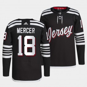 New Jersey Devils Dawson Mercer Alternate #18 Black Jersey Authentic Pro