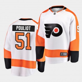 Derrick Pouliot Philadelphia Flyers 2020-21 Away Men White Breakaway Player Jersey