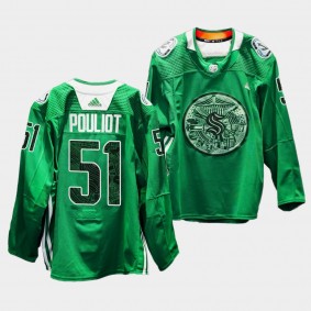 Derrick Pouliot Seattle Kraken Green Night 2022 Green Eco-conscious Jersey