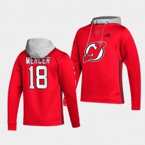 Dawson Mercer New Jersey Devils Skate Red Lace-up Hoodie