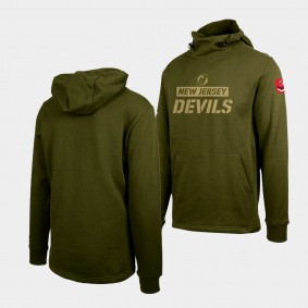 New Jersey Devils Thrive Men Olive Levelwear Hoodie Pullover