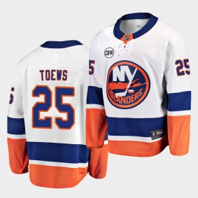 Devon Toews #25 Islanders 2018-19 Breakaway Away Men's Jersey