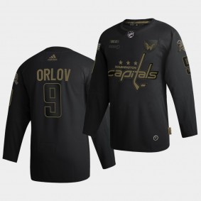 Dmitry Orlov #9 Capitals 2020 Veterans Day Authentic Black Jersey