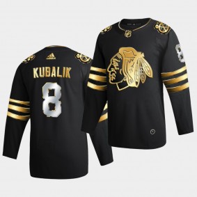 Chicago Blackhawks Dominik Kubalik 2020-21 Golden Edition Limited Authentic Black Jersey