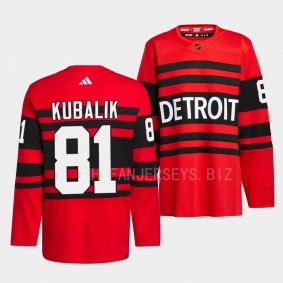 Detroit Red Wings 2022 Reverse Retro 2.0 Dominik Kubalik #81 Red Authentic Pro Jersey Men's