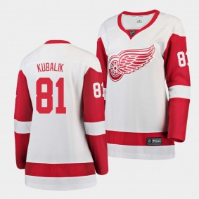 Dominik Kubalik Red Wings Away Breakaway Player Women Jersey