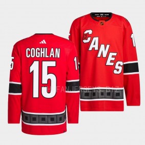 Dylan Coghlan Carolina Hurricanes 2022 Reverse Retro 2.0 Red #15 Authentic Primegreen Jersey Men's