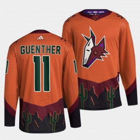 Dylan Guenther Arizona Coyotes 2022 Reverse Retro 2.0 Orange #11 Authentic Primegreen Jersey Men's