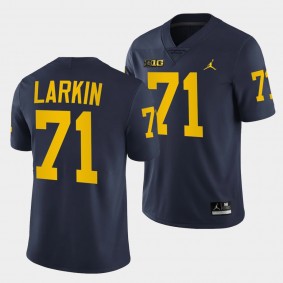 Red Wings #71 Dylan Larkin Michigan Wolverines Navy College Football Jersey