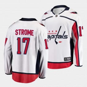 Dylan Strome Washington Capitals 2022 Away 17 Jersey White Breakaway Player