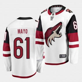 Dysin Mayo #61 Coyotes Away White Breakaway Player Jersey