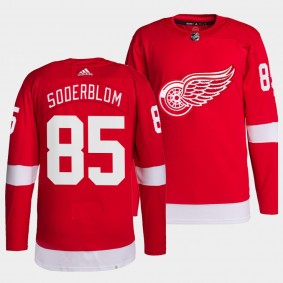 Detroit Red Wings Authentic Elmer Soderblom #85 Red Jersey Home