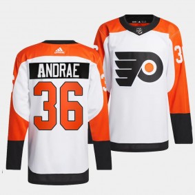 Emil Andrae Philadelphia Flyers Away White #36 Primegreen Authentic Pro Jersey Men's