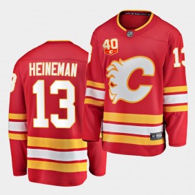 Emil Heineman Calgary Flames Home Men Red 2021 Trade Jersey